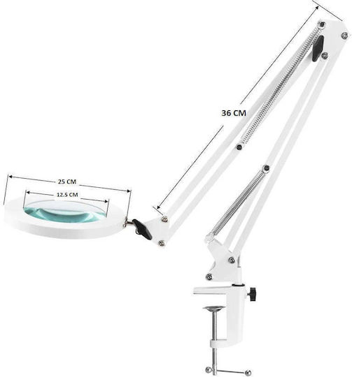 Lampă Led Cu Lupă Cosmetică Braț Reglabil Lumină Rece