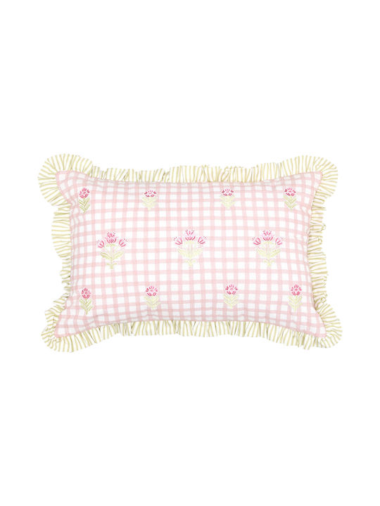 Μαξιλάρι Καναπέ A-s Fleur από 100% Βαμβάκι Fleur De Rose 38x58εκ.