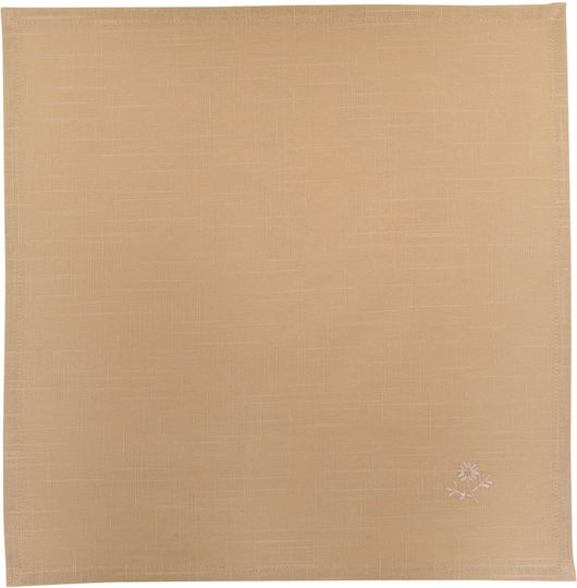 Πετσέτα Φαγητού Βαμβακερή Σετ 4τμχ A-s Joy Beige 40x40εκ.