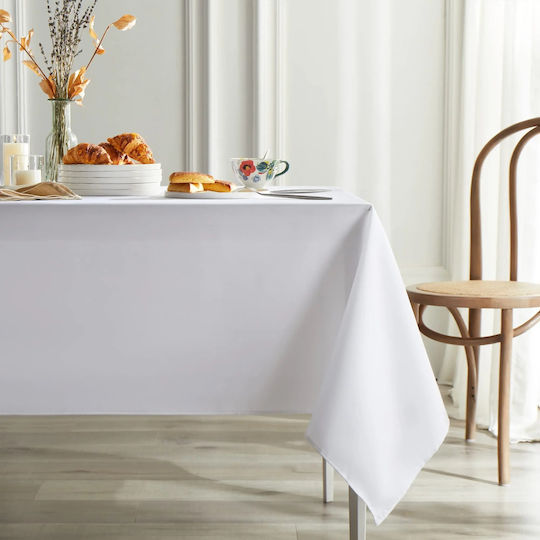 Kotonia Home Față De Masă Hotel Sanforizată Percale 100% Bumbac 200 G/m² Mărime 150x150 Cm Albă