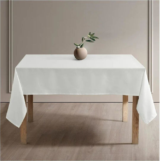 Kotonia Home Față De Masă Hotel Sanforizată Percale 100% Bumbac 200 Gr/m² Mărime 150x300 Cm Albă