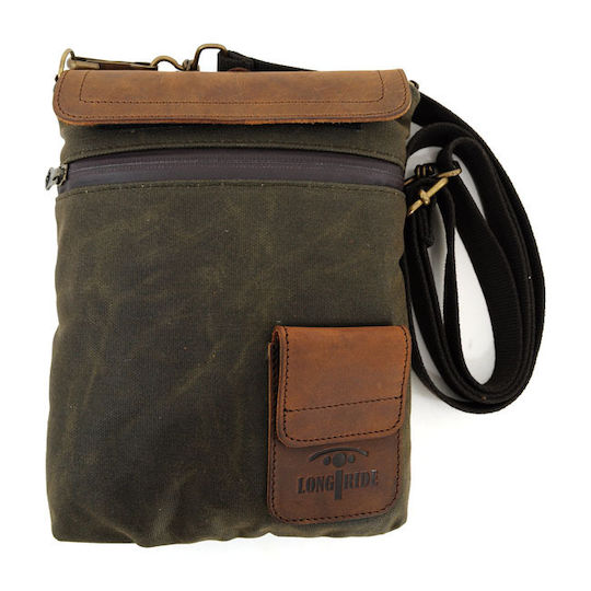 Longride Lederne Tanktasche Small Heritage Waxed Duffle Tank Bag Khaki Ranger