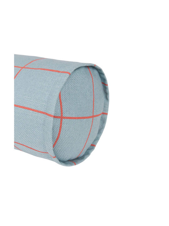 Nobodinoz Μαξιλάρι Καναπέ Vibes από 100% Βαμβάκι Blue Red Grid 18x50εκ.