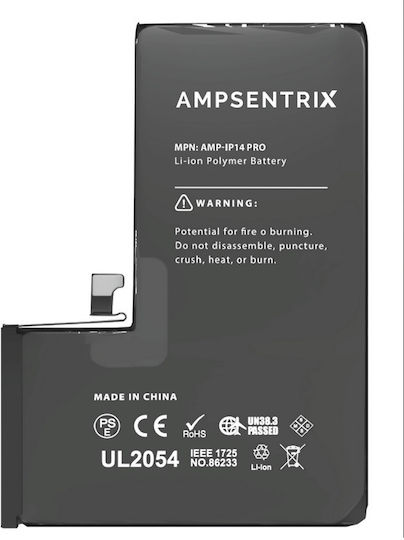 Ampsentrix Συμβατή Μπαταρία Αντικατάστασης για Iphone 14 Pro