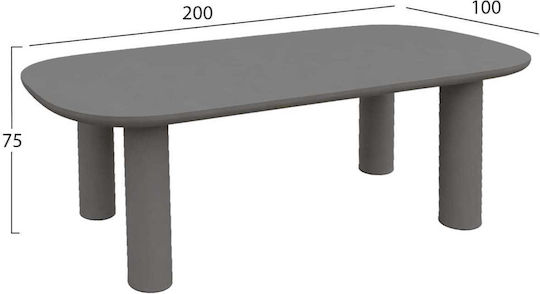 Τραπεζαρίας Γκρι 200x100x75εκ. Τραπεζαρίας Γκρι 200x100x75εκ.