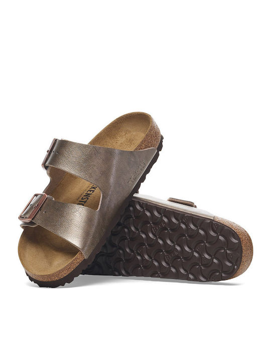 Arizona Women's Flat Sandals in Brown Color Narrow Fit