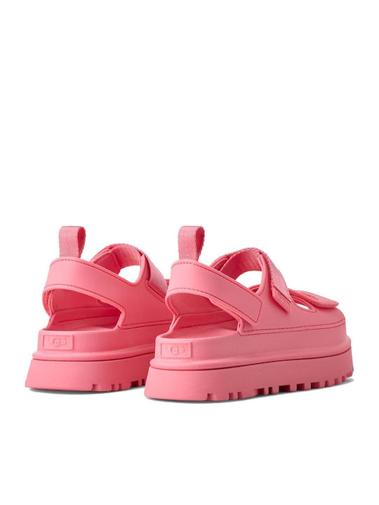 GoldenGlow Women's Flat Sandals Tropical Pink