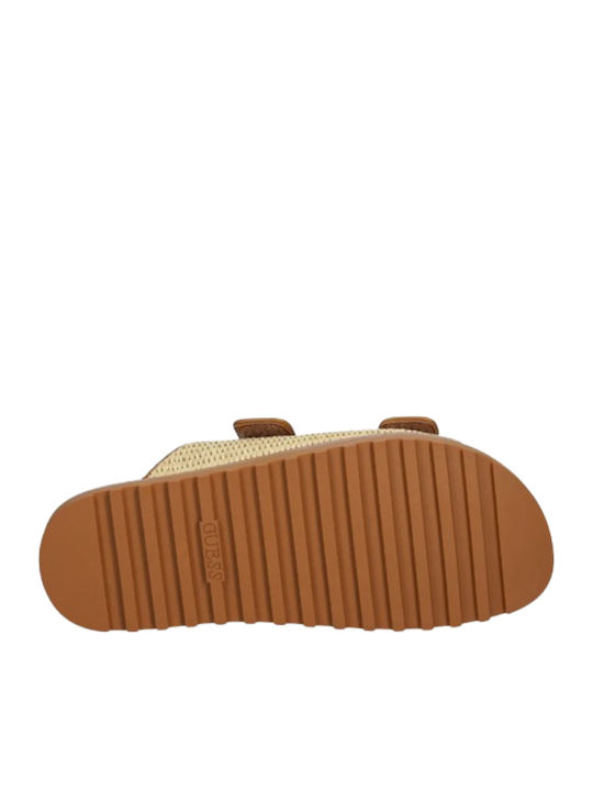 Women's Flat Sandals in Beige Color