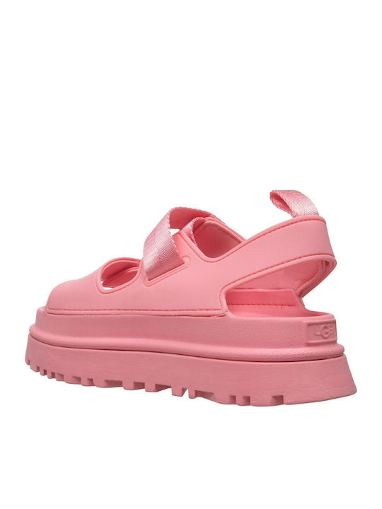 GoldenGlow Women's Flat Sandals Tropical Pink