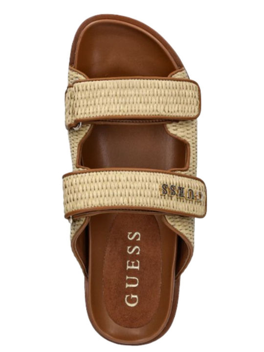 Women's Flat Sandals in Beige Color