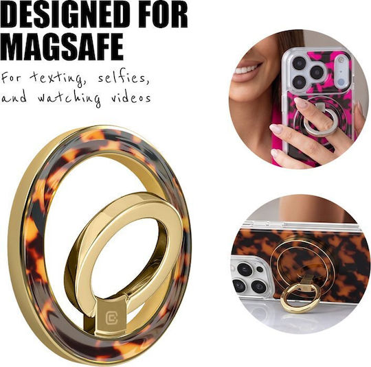 Crong Deluxe Ring Holder Magnetic Phone Holder Magsafe Tortoise Crgdlrhtor