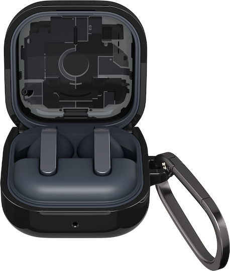 Spigen Ultra Hybrid Θήκη Σιλικόνης / Πλαστική με Γάντζο σε Μαύρο χρώμα για Samsung Galaxy Buds 4 / 4 Pro