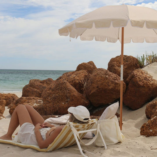 Sunnylife Mango Bay Beach Sunbed Yellow Foldable