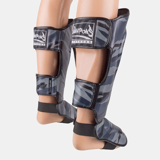 8 Weapons Adults Black Shin Guards