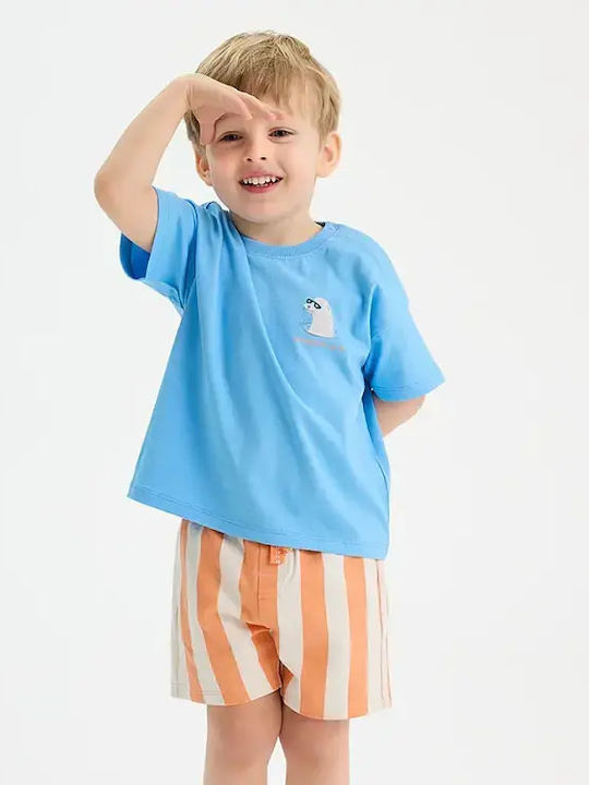 Kids Clothing Set with Shorts Summer 2 Pieces Light Blue