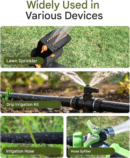 Diivoo Irrigation Timer 3 Outputs Automatic Manual Watering Timer Large Lcd Display Brass Connectors Rain Delay Function Digital Programming Garden Lawn