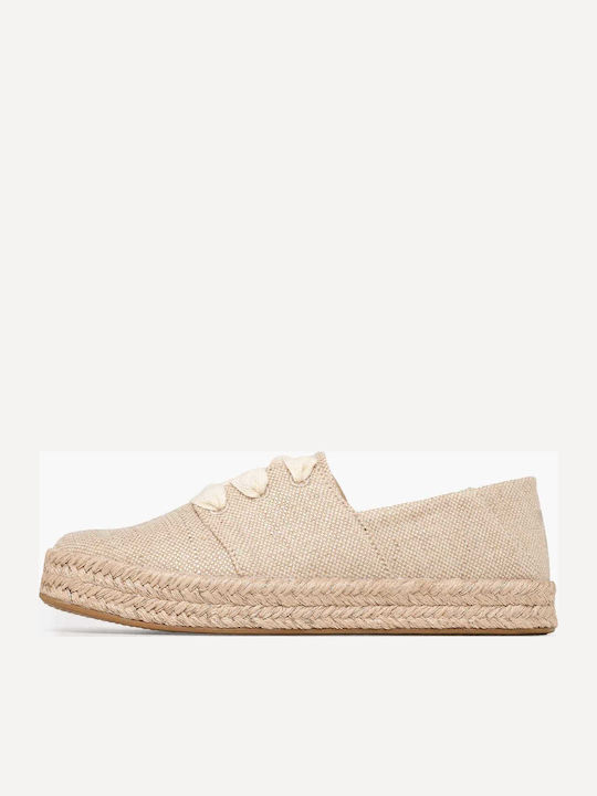 Fabric Women's Espadrilles in Beige Colour