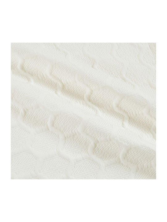Liolios Home Glenda Tagesdecken Set Einfarbig Creme 170x240cm 2 Stück