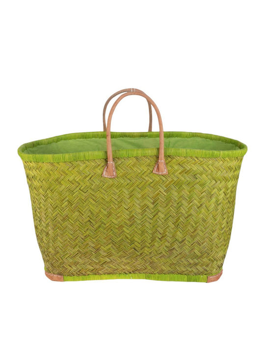 Kbas Kbas Ψάθινη Τasche Strandtasche Grün
