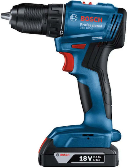 Bosch Комплект GSR 185 + GDR180 Сет Отвертка и Ударна Отвертка Безчеткови 18V с 2 Батерии 2Ah и Калъф