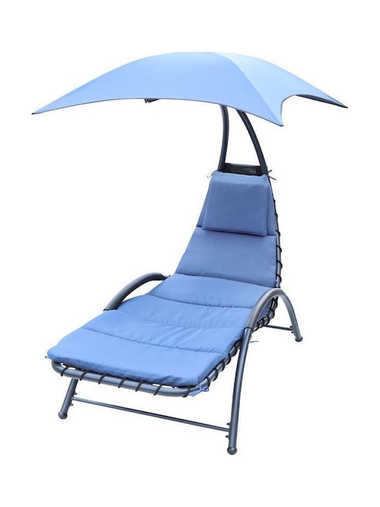 Metallic Outdoor Armchair Navy Blue