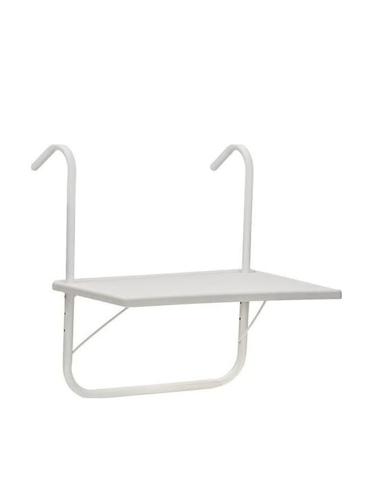Collapsible Wooden Table White 51.5x39.5cm