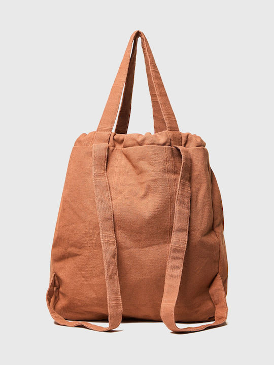 Fabric Women's Backpack Bag Brown