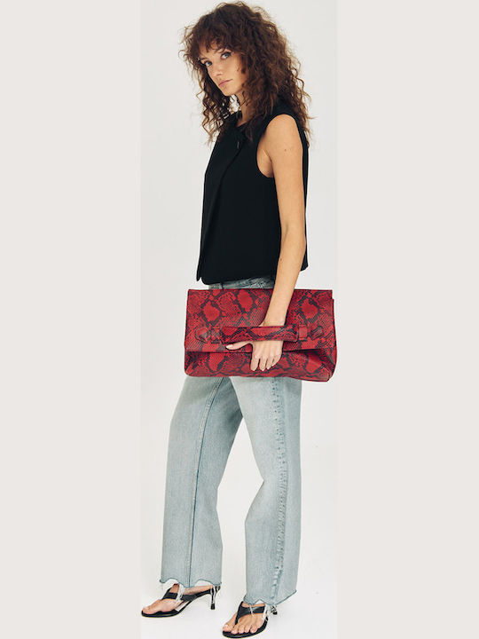 Leather Women's Handbag Red