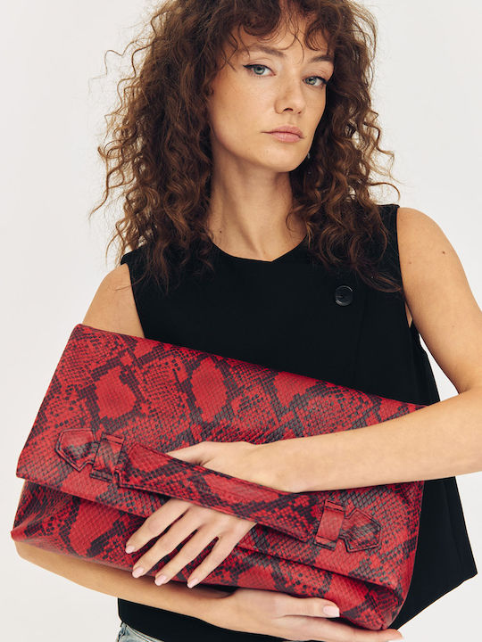 Leather Women's Handbag Red