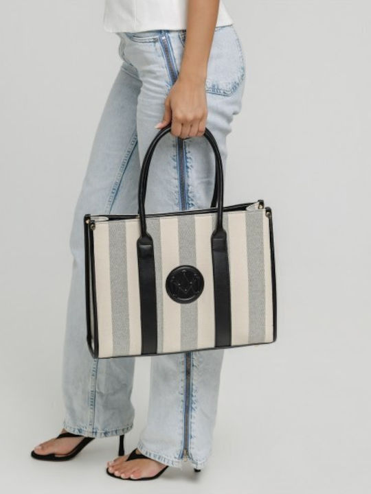 Fabric Women's Tote Handbag Black
