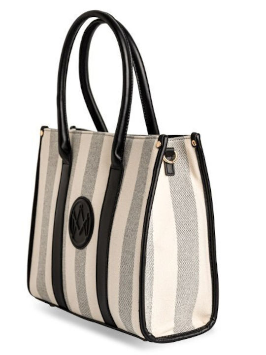 Fabric Women's Tote Handbag Black