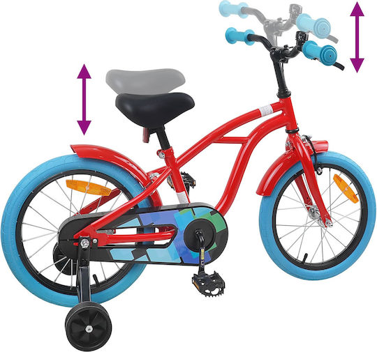 vidaXL 16" Kinderfahrrad BMX Rotes