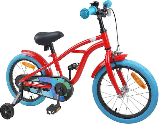vidaXL 16" Kinderfahrrad BMX Rotes