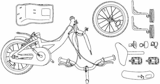 vidaXL 12" Παιδικό Mountain Bike Μωβ