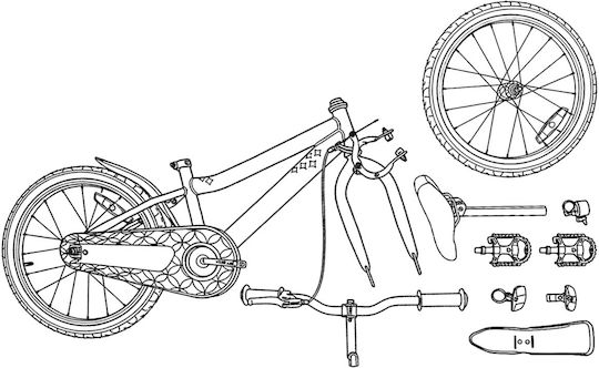 vidaXL 18" Kids' Mountain Bike White