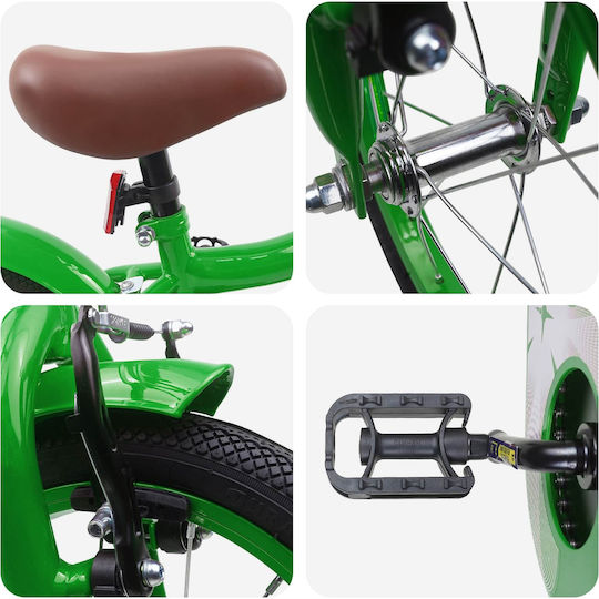 vidaXL 16 Zoll Kinderfahrrad Grün