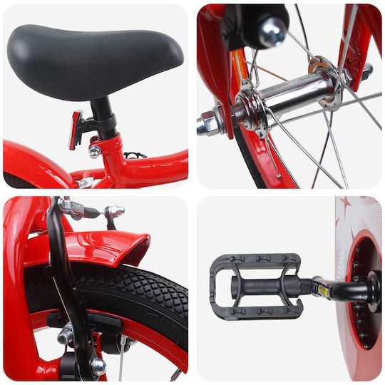vidaXL Bicicletă Copii BMX 14" Roșie
