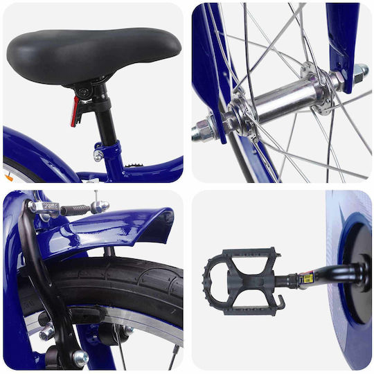 vidaXL 18" Kinderfahrrad BMX Blau