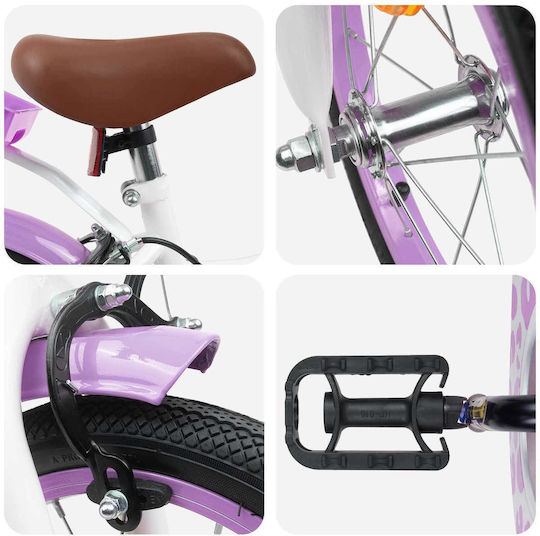 vidaXL 12" Παιδικό Ποδήλατo BMX Μωβ