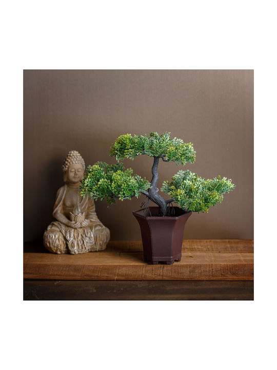 Dekorative Künstliche Bonsai Pflanze 25 Cm In Topf Realistisches Design Zuhause Büro Dekor