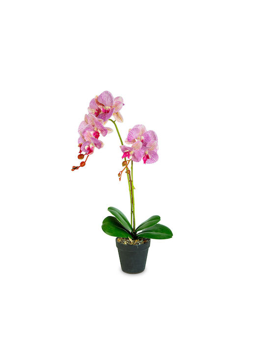 Decorative Artificial Orchid In Pot Realistic Appearance 54 Cm