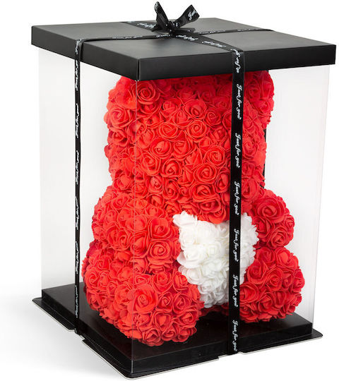 Ursuleț De Pluș Trandafiri 25 Cm Cadou Decor Roșu Ursuleț Trandafir Ursuleț Din Plastic