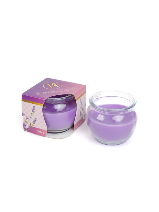 Αρωματικό Κερί σε Βάζο με Άρωμα Λεβάντα 70gr
