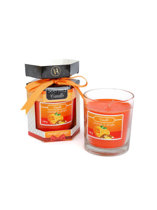 Lumânare Aromatică în Borcan cu Miros de Portocaliu 120gr