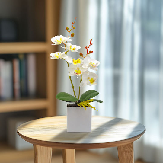 Künstliche Orchidee Topfpflanze 37 Cm 3 Farben Elegante Realistische Dekoration Zuhause Büro Veranstaltungen