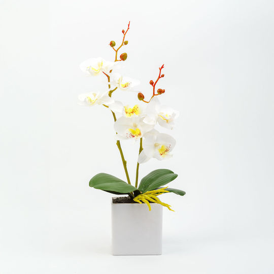 Künstliche Orchidee Topfpflanze 37 Cm 3 Farben Elegante Realistische Dekoration Zuhause Büro Veranstaltungen