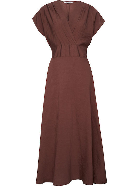 Summer Midi Dress Brown