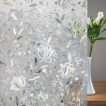 Self-adhesive Window Film Flower Pattern 200x45 Cm