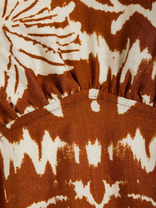 Summer Mini Dress Orange FBL013-107-13 SPICY PUMPKIN