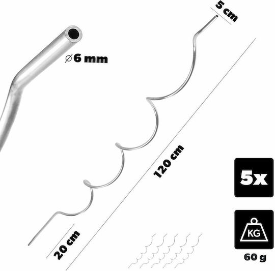 Kadax Araci Spiral Din Aluminiu 120 Cm 5 Bucăți